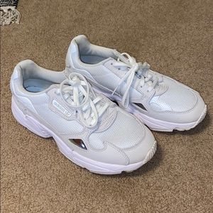 adidas falcon all white
